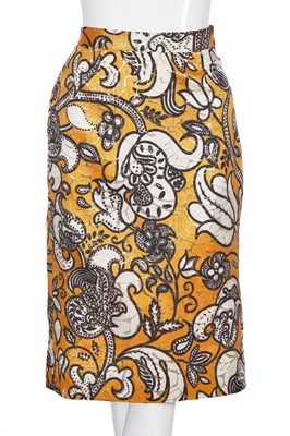 Lot 376 - A Thea Porter printed and woven lamé cocktail suit, early 1970s