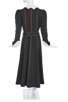 Lot 416 - A Bill Gibb moss crêpe 'Bee' dress, Autumn-Winter, 1972-73