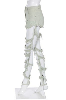 Lot 154 - A pair of Martin Margiela shredded jeans, 2002