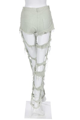 Lot 154 - A pair of Martin Margiela shredded jeans, 2002