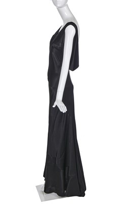 Lot 233 - A John Galliano black bias cut evening gown, circa 1995