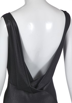 Lot 233 - A John Galliano black bias cut evening gown, circa 1995