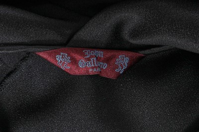 Lot 233 - A John Galliano black bias cut evening gown, circa 1995
