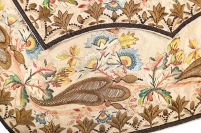 Lot 490 - A gentleman's embroidered silk waistcoat, 1790-...