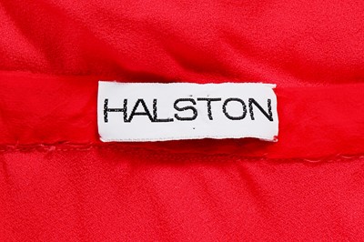 Lot 322 - A Halston red silk crêpe dress, 1980s