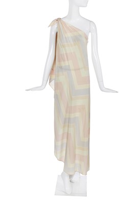 Lot 323 - A Halston printed silk dress, 1980s