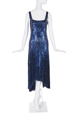 Lot 481 - A rare Gabrielle Chanel haute couture sequined evening dress, 1928