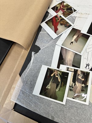 Lot 324 - A John Galliano London mood board and studio book for the  'Charles James' collection,  Spring-Summer, 1989
