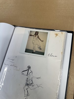 Lot 324 - A John Galliano London mood board and studio book for the  'Charles James' collection,  Spring-Summer, 1989