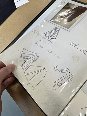 Lot 324 - A John Galliano London mood board and studio book for the  'Charles James' collection,  Spring-Summer, 1989