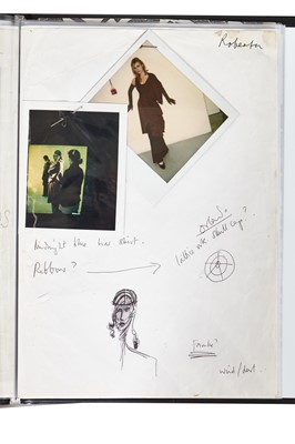 Lot 324 - A John Galliano London mood board and studio book for the  'Charles James' collection,  Spring-Summer, 1989