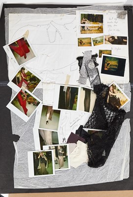 Lot 324 - A John Galliano London mood board and studio book for the  'Charles James' collection,  Spring-Summer, 1989