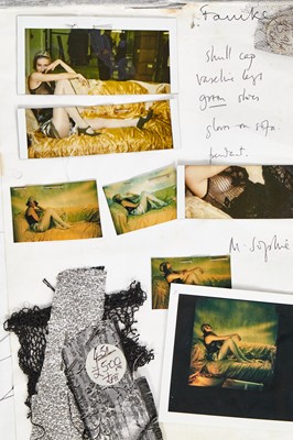Lot 324 - A John Galliano London mood board and studio book for the  'Charles James' collection,  Spring-Summer, 1989