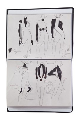 Lot 326 - A John Galliano London studio book for the 'Fencing Collection, Autumn-Winter, 1990-91