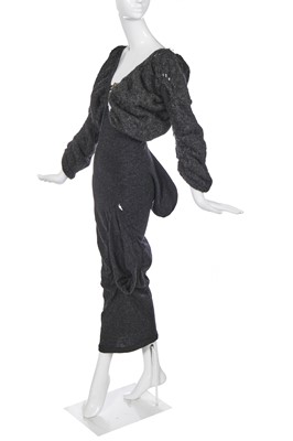 Lot 328 - A fine and rare John Galliano knitted wool 'pouch' dress, 'Forgotten Innocents' collection, Autumn-Winter 1986-87