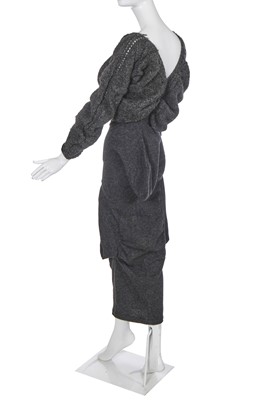 Lot 328 - A fine and rare John Galliano knitted wool 'pouch' dress, 'Forgotten Innocents' collection, Autumn-Winter 1986-87
