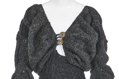 Lot 328 - A fine and rare John Galliano knitted wool 'pouch' dress, 'Forgotten Innocents' collection, Autumn-Winter 1986-87