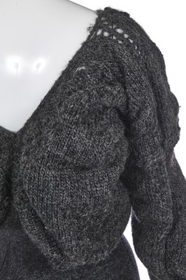 Lot 328 - A fine and rare John Galliano knitted wool 'pouch' dress, 'Forgotten Innocents' collection, Autumn-Winter 1986-87