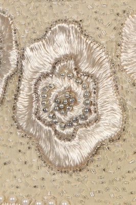 Lot 484 - A beaded and fringed ivory chiffon flapper dress, circa 1926