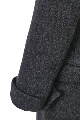 Lot 460 - A Pierre Balmain haute couture charcoal grey wool suit, circa 1949