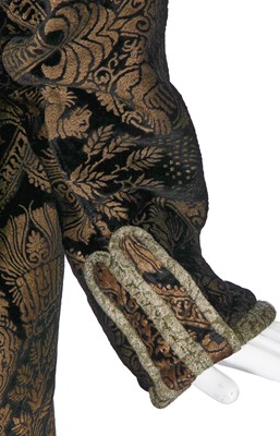 Lot 479 - A fine Mariano Fortuny stencilled velvet evening coat, 1920s