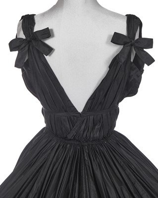 Lot 454 - A Balenciaga haute couture black taffeta evening dress, Spring-Summer 1952