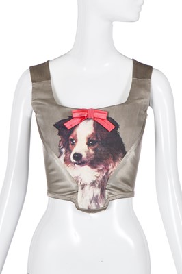 Lot 228 - A Vivienne Westwood dog print corset, 'Always on Camera' Autumn-Winter 1992-93