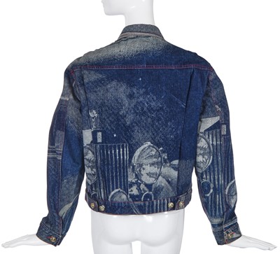 Lot 229 - A Vivienne Westwood 'Rolls Royce' print denim jacket, 'Always on Camera' collection Autumn-Winter 1992-93