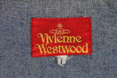 Lot 229 - A Vivienne Westwood 'Rolls Royce' print denim jacket, 'Always on Camera' collection Autumn-Winter 1992-93