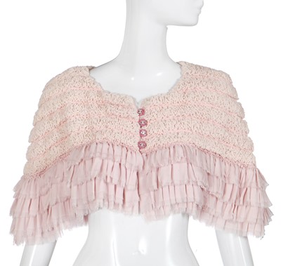 Lot 6 - A Chanel pale pink chiffon capelet, Autumn-Winter 2009-10