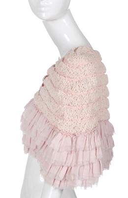 Lot 6 - A Chanel pale pink chiffon capelet, Autumn-Winter 2009-10