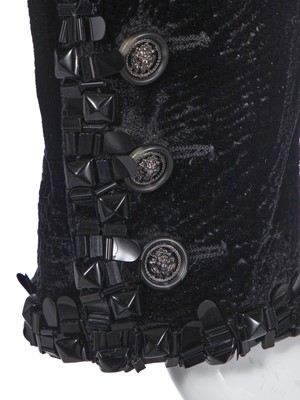 Lot 23 - A Chanel black velvet jacket, circa 2015