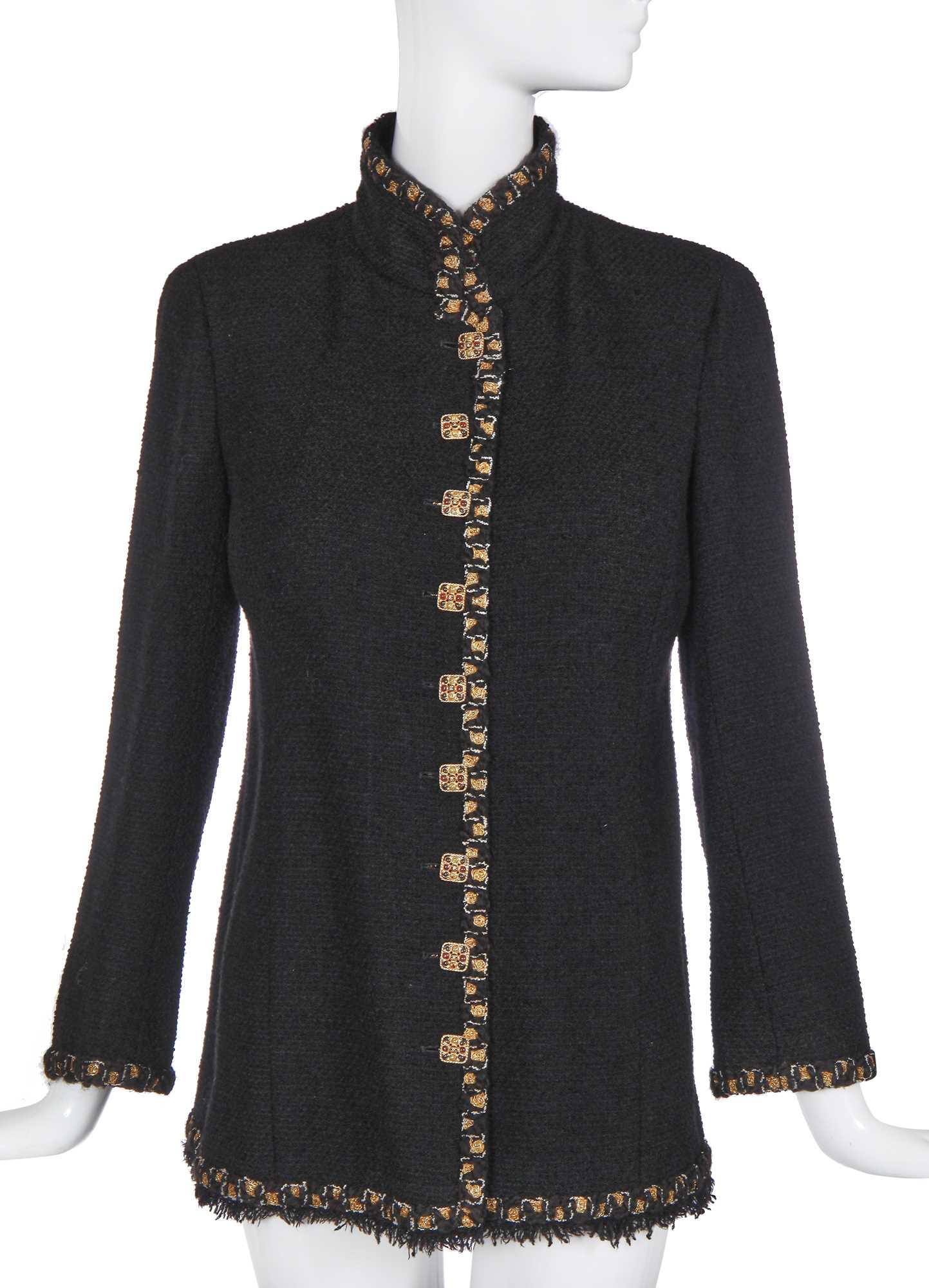Click for high resolution Lot 26 - A Chanel black bouclé wool jacket, 'Paris-Byzantium' collection, Métiers d'Art, Pre-Fall 2011