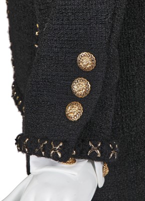 Lot 27 - A fine Chanel black bouclé wool jacket, possibly 'Paris-Cosmopolite' collection, Métiers d'Art, Pre-Fall 2017