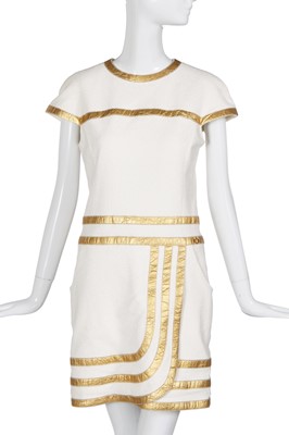 Lot 28 - A Chanel white bouclé wool dress, 'Eygptomania' collection, Métiers d'Art, Pre-Fall 2019