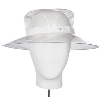 Lot 42 - A Chanel clear vinyl hat, Spring-Summer 2018