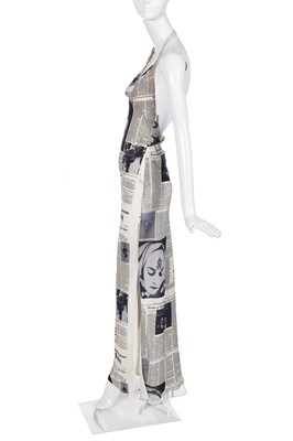 Lot 150 - A Christian Dior by John Galliano newspaper print dress, 'Fly Girl' collection, Autumn-Winter 2000-01