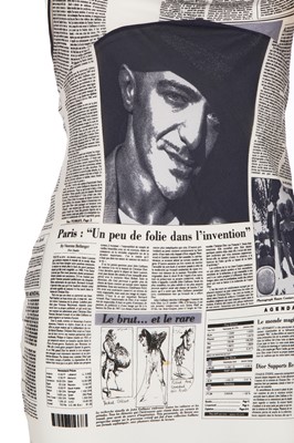 Lot 150 - A Christian Dior by John Galliano newspaper print dress, 'Fly Girl' collection, Autumn-Winter 2000-01