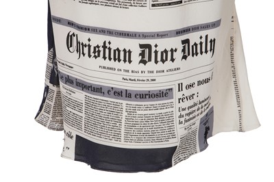 Lot 150 - A Christian Dior by John Galliano newspaper print dress, 'Fly Girl' collection, Autumn-Winter 2000-01