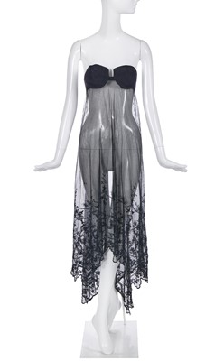 Lot 333 - A Jean Paul Gaultier black lace dress, Spring-Summer 1986