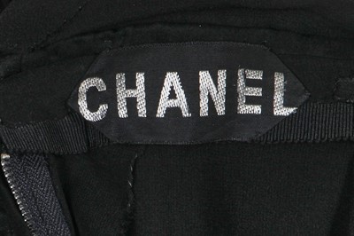 Lot 53 - A Chanel haute couture by Karl Lagerfeld black chiffon evening gown, circa 1985