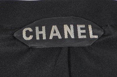 Lot 54 - A Chanel Haute Couture by Karl Lagerfeld black silk crêpe suit, Autumn Winter 1986-87