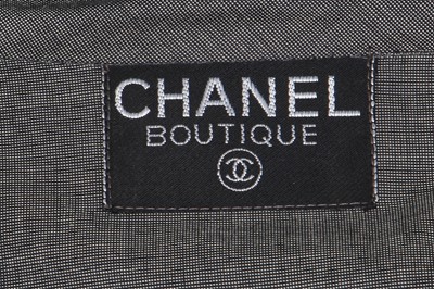 Lot 56 - A Chanel grey cotton suit and belt, Spring-Summer 1988