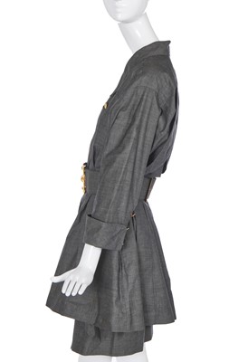 Lot 56 - A Chanel grey cotton suit and belt, Spring-Summer 1988