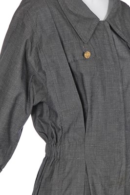 Lot 56 - A Chanel grey cotton suit and belt, Spring-Summer 1988