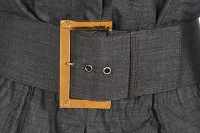 Lot 56 - A Chanel grey cotton suit and belt, Spring-Summer 1988