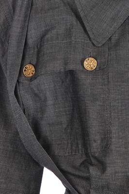 Lot 56 - A Chanel grey cotton suit and belt, Spring-Summer 1988