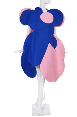 Lot 156 - A Comme des Garçons blue and pink felt dress, '2D' collection, Autumn-Winter 2012-13