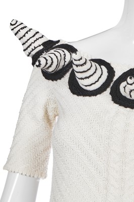 Lot 222 - A John Galliano black and white knitted cotton top, Spring-Summer 1990