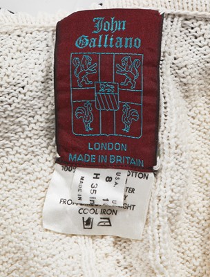 Lot 222 - A John Galliano black and white knitted cotton top, Spring-Summer 1990
